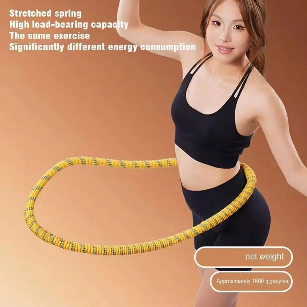 Portable Fat Burning Sports Hoop Foldable Soft Spring Spring Tube Yoga Circle Adjustable Durable Fitness Circle Aerobic Exercise