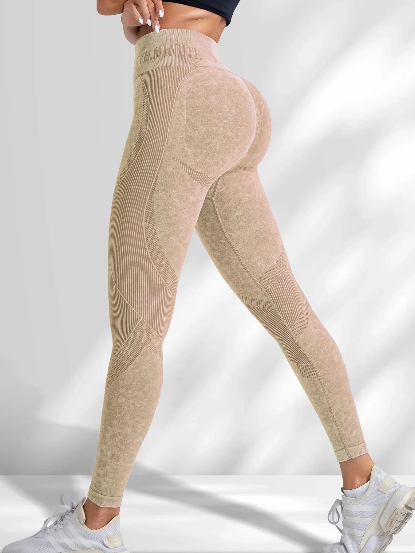 Women Seamless Gym High Waist Yoga Pants Hip Lifting Outdoor Sports Tight Waist