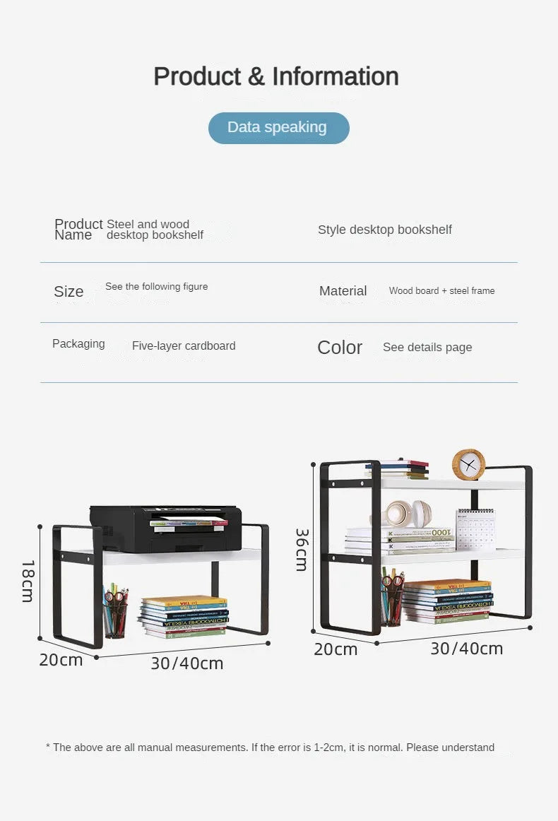 Shelf Desktop Storage  Bookshelf Student Desk Shelves Racks Office Computer Desk Tiered Cabinet Home Storage Holders Organizer