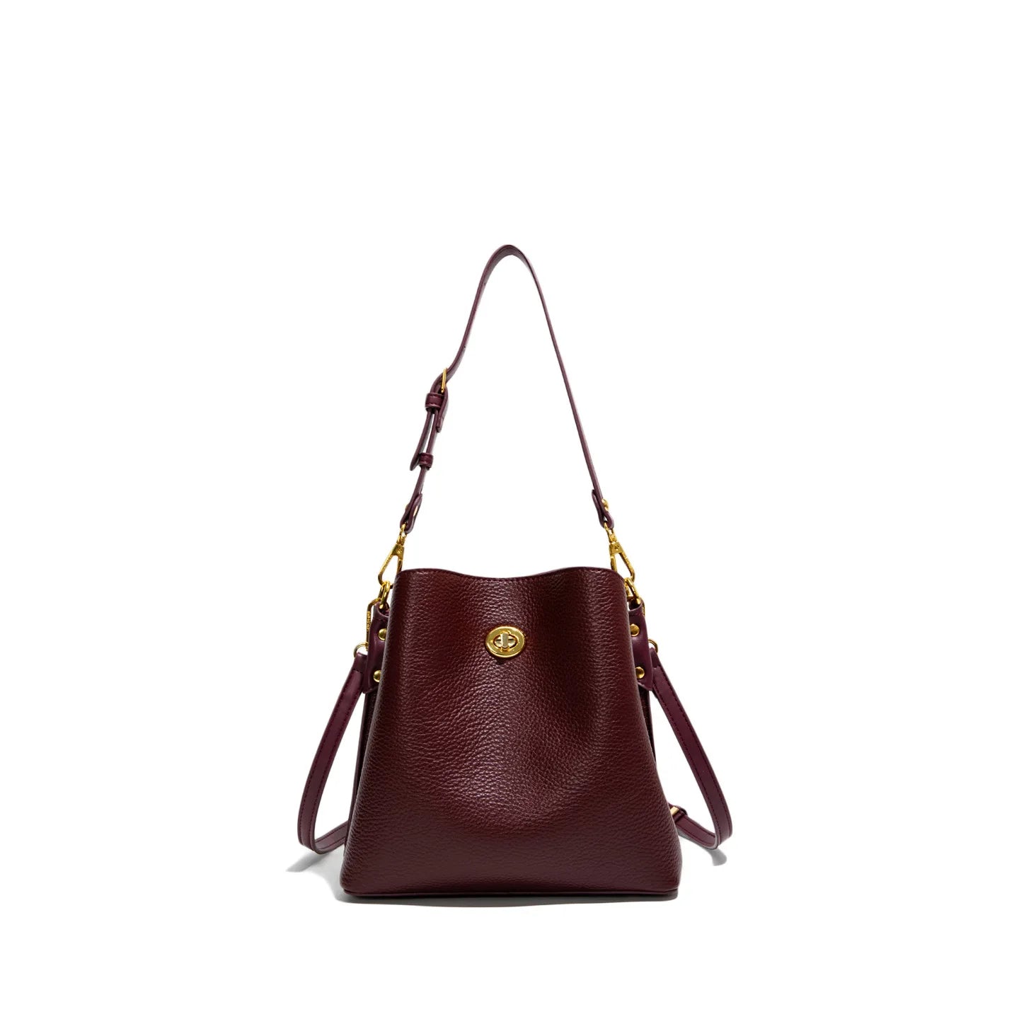 Fashion PU leather Women Handbags Large Capacity Fashion female Bucket Shoulder Bag Elegance ladies messenger bag burgundy totes