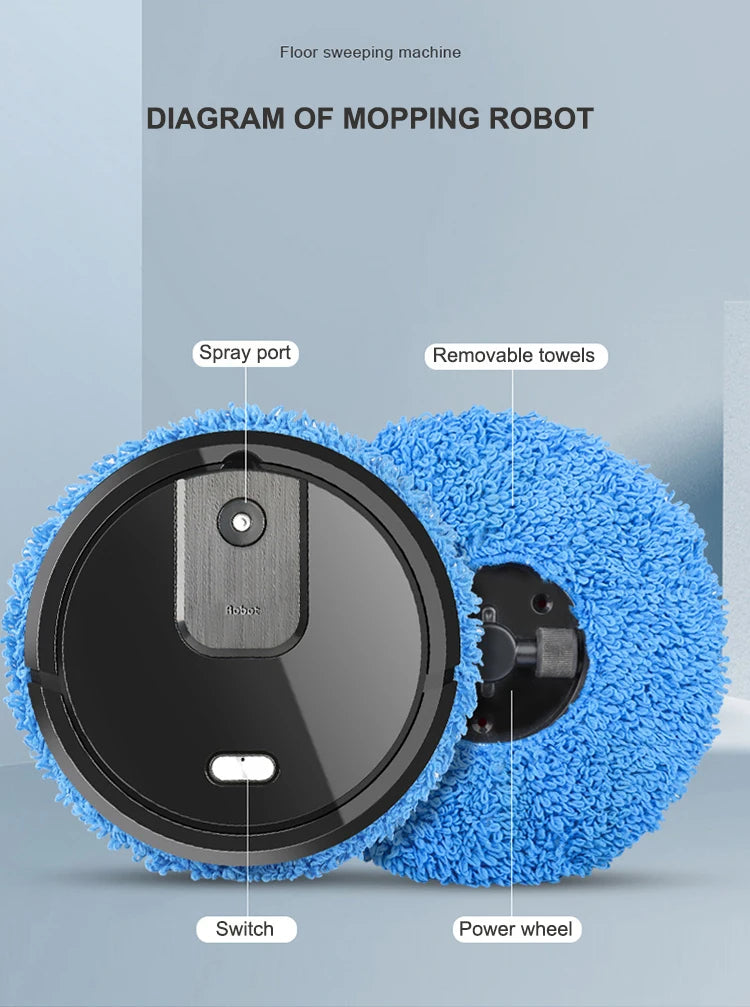 NEW Smart Sweeping, Mop Robot Vacuum Cleaner Dry and Rechargeable