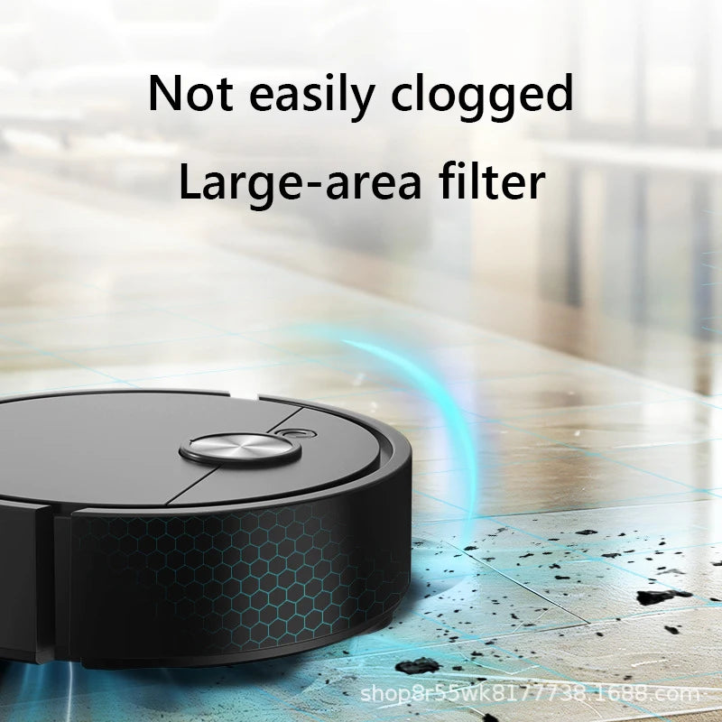 3 In 1 Smart Sweeping Robot Wireless Assistant Mopping Cleaner Easy To Use Mini Cleaning Machine For Carpet Hard Floors Pet Hair