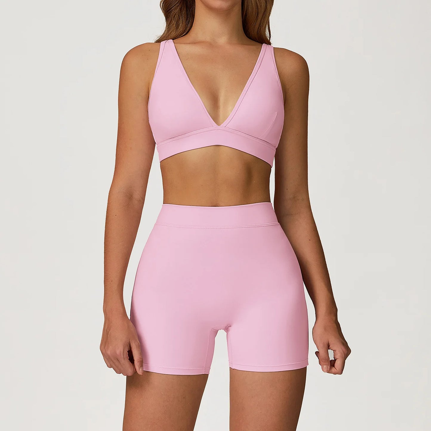 Yoga Set 2 Pieces Gym Clothes Yoga Outfits For Women Tracksuits Workout Long Sleeved Fitness Set Sport Bra Crop Top Gym Leggings