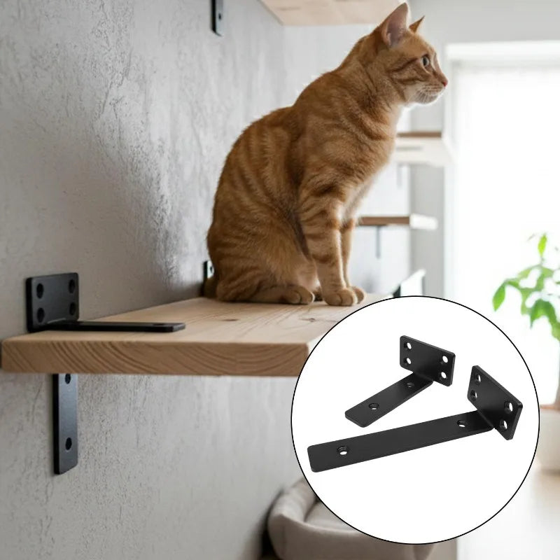 L-Shaped Shelf Brackets Wall Mount Heavy Duty Floating Shelves Bookshelf Partition Fixing Heavy Duty Bracket Hardware Support