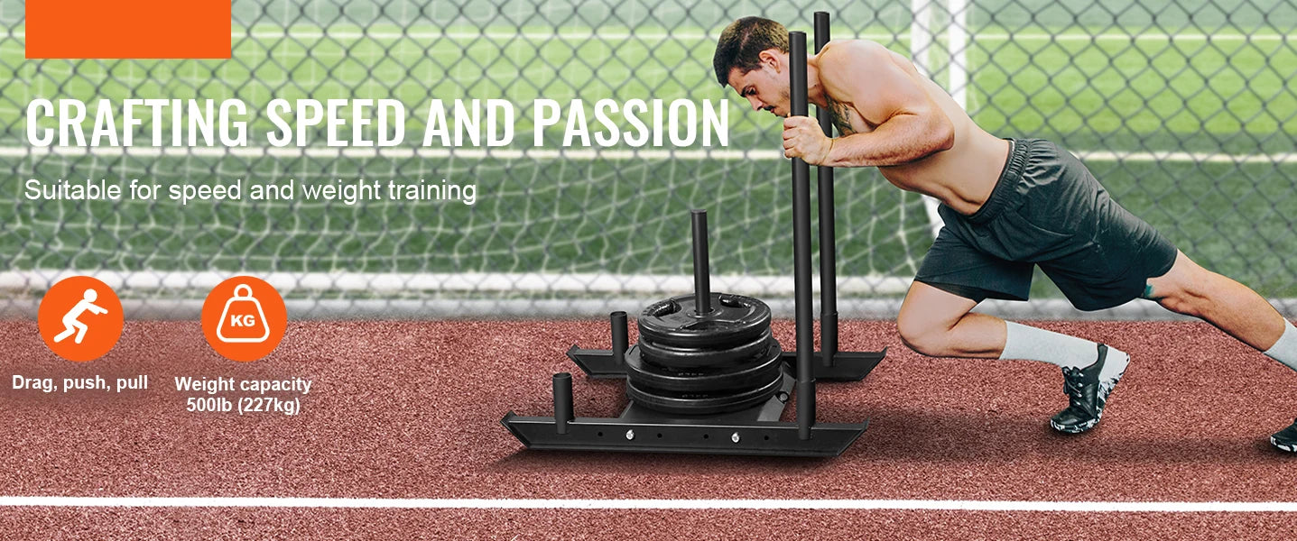 Gym Pull Sled For Weight Training Fitness Strength Sled To Improve Athletic Speed Sports & Entertainment Product