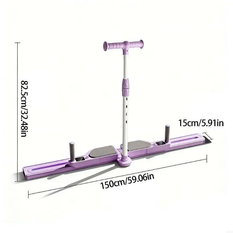 Leg Exercise Machine Foldable Ski Trainer Adjustable Multifunction Pelvic & Hip Strengthener Fitness Equipment 69HD