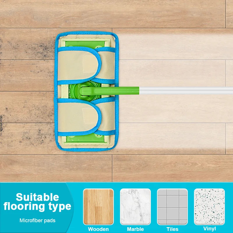 1 Pack Microfiber Flat Mop Replacement Pad Reusable Washable Wet Dry Floor Cleaning Mop Cloth High Absorbency Home Cleaner