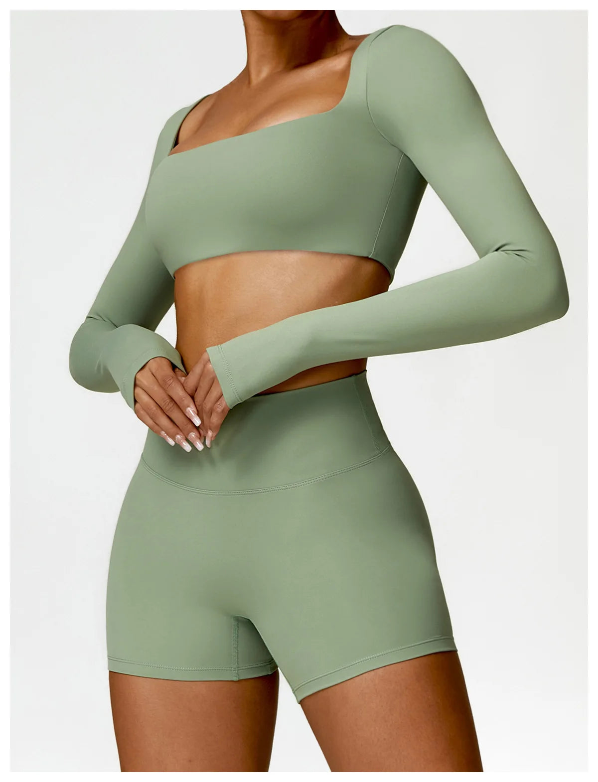 New Long sleeve Shirt Sports Set Women Fitness Tights Yoga Set Crop Top Running High Waist Gym Set Womens Outfits Yoga Clothing
