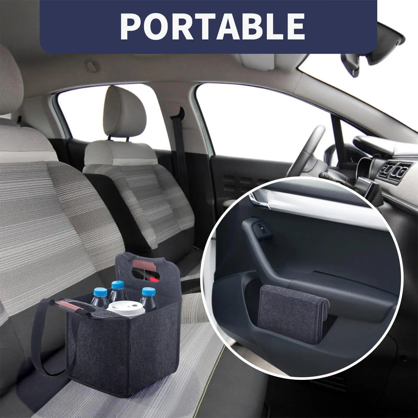 Reusable Drink Cup Carrier, Foldable Tote Bag With Handles for Daily Commute Car Picnic Cruise Party Grocery Outdoor Travel