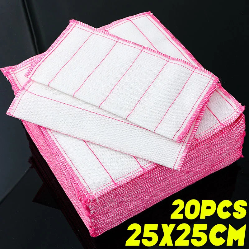 Anti-Oil Kitchen Towel Microfiber Kitchen Cleaning Cloth Super Absorbent Cotton Gauze Dish Cleaning Towels Kitchen Accessories