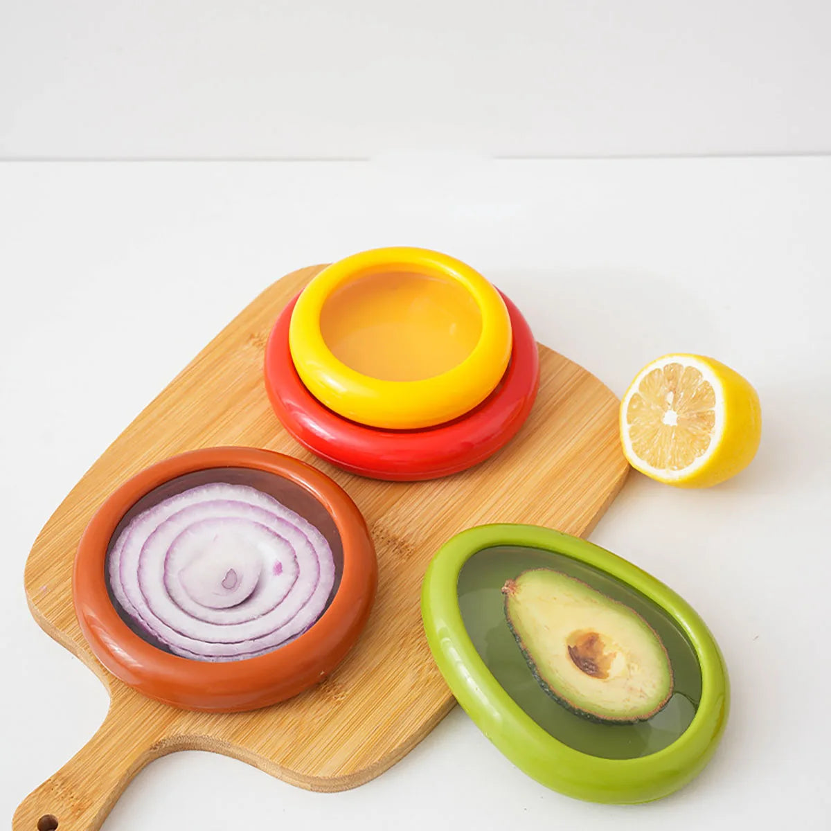 Reusable Food Saver Box Half Cut Fruit Fresh Retractable Film Storage Container Fruit Preservation Seal Cover Kitchen Tools