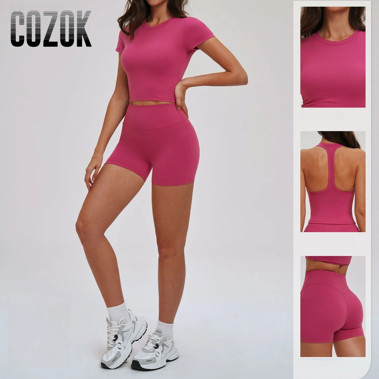 Yoga Set for Women 2026 Beauty Back Tight-Fitting Versatile Yoga Outfit Outdoor Running Sports Set