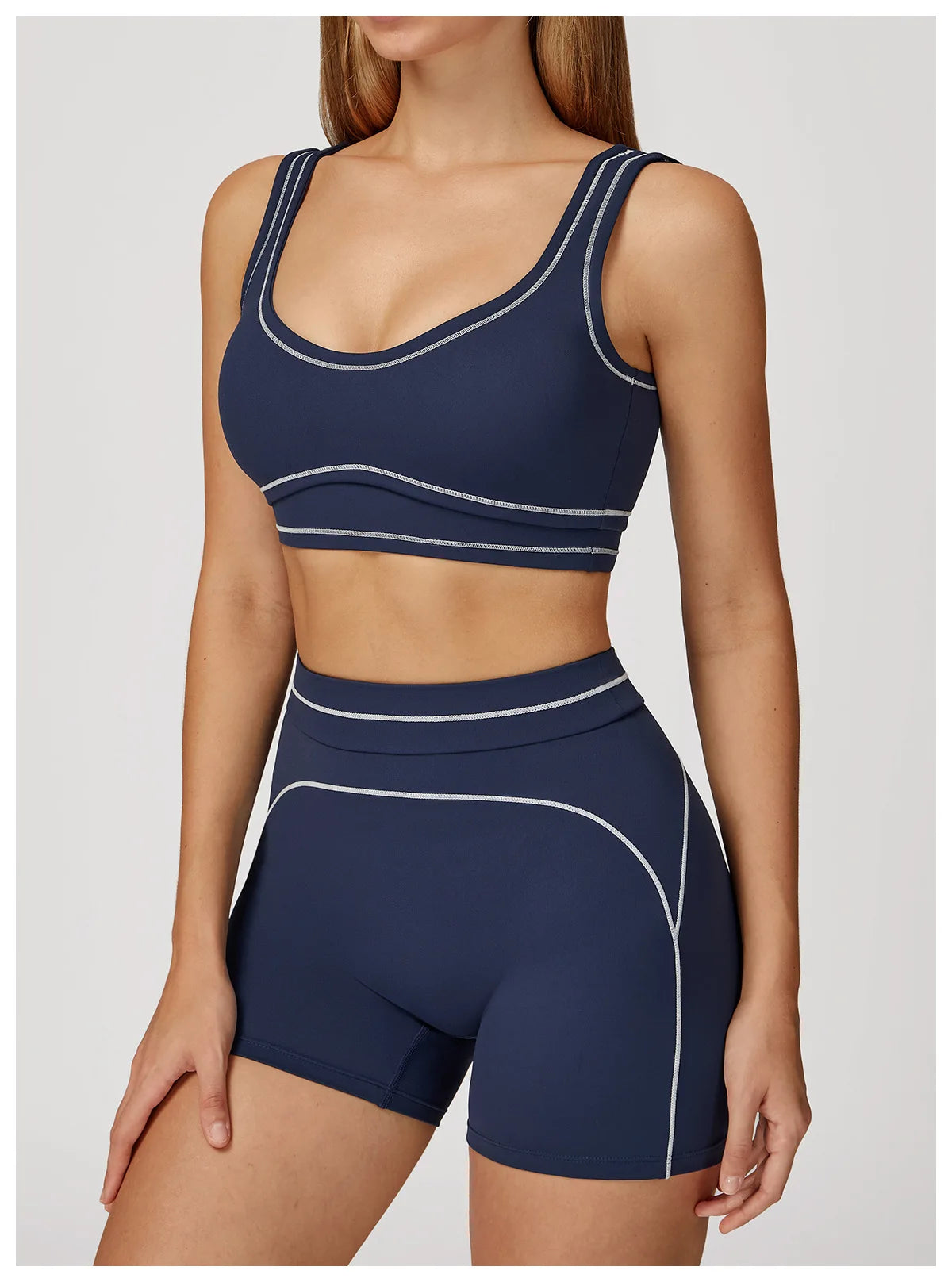 Yoga Set 2 Pieces Women Tracksuit Workout Outfits Fitness Sportswear Gym Clothes High Waist Leggings Sports Bra