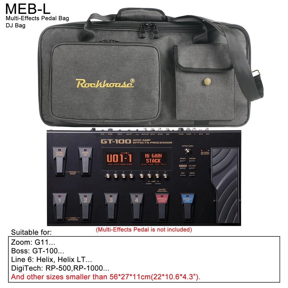 For Guitar Players Compact Pedal Bag Guitar Pedalboard Bag Music Transport Compact Musician Storage Solution Storage Bag