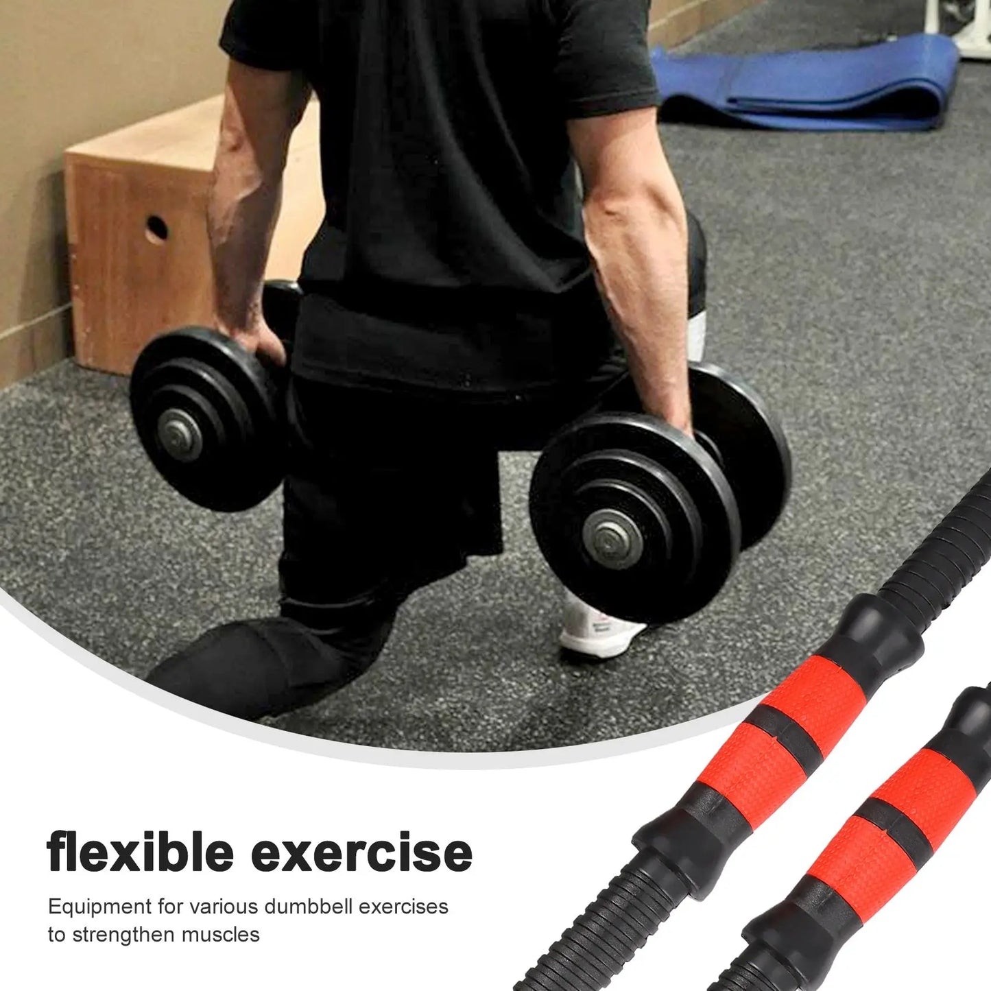 Dumbbell Bar 2Pcs Dumbbell Bars Durable Prime Dumbbell Handle Barbell Handle Dumbbell Bars for Sport Workout Training Gym