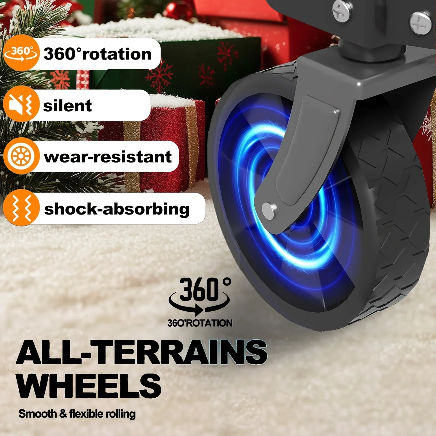 [Heavy Duty] Folding Wagon Cart | Heavy Duty | 360°All Terrain Wheels, Side Pockets, Large Capacity Collapsible | For Camping,