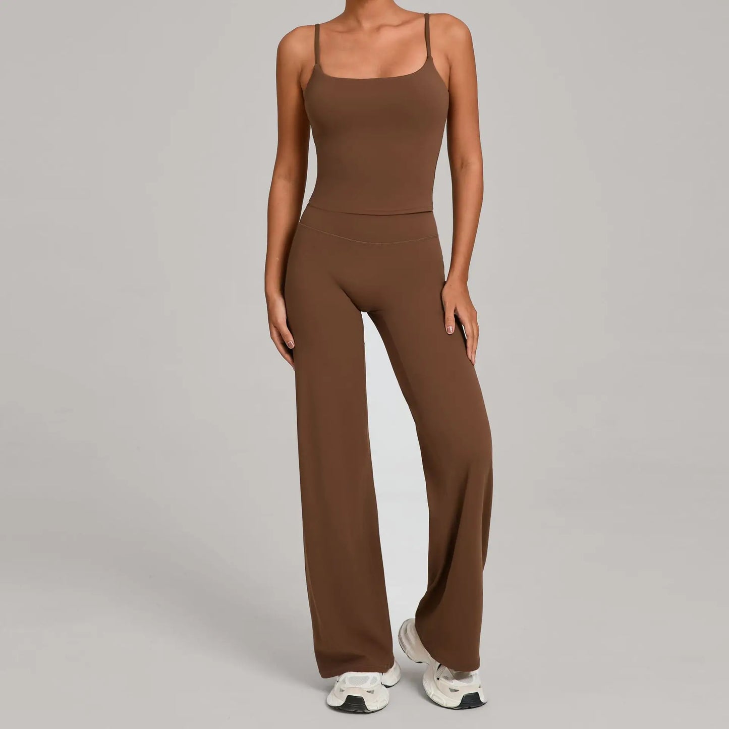 Women's Seamless Yoga Sets Sports Fitness Nude Beauty Back Bra Loose Leggings Slimming Suits Outdoor Running Workout Gym Sets