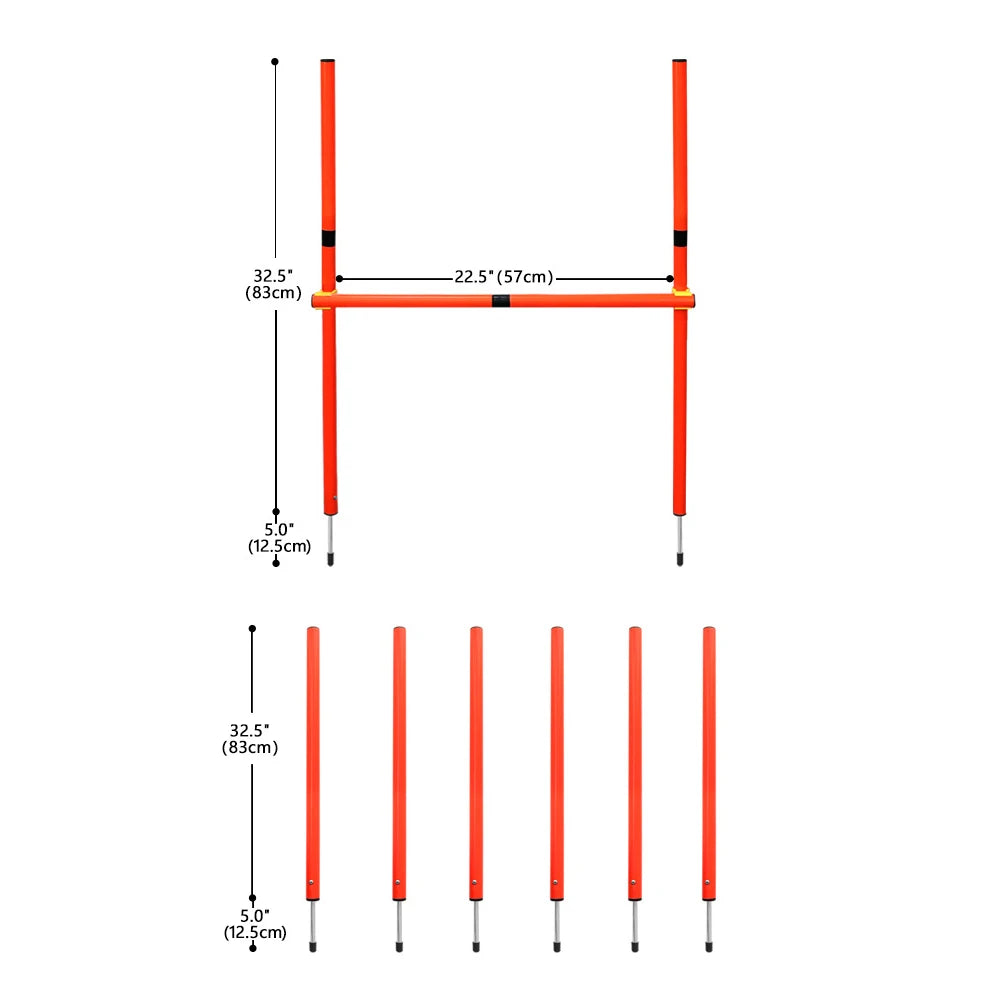 Dog Agility Training Equipment Portable Dog Jumping Tool Outdoor Dogs Running Stake Sports Stakes Pole Pet Agility Equipment Set