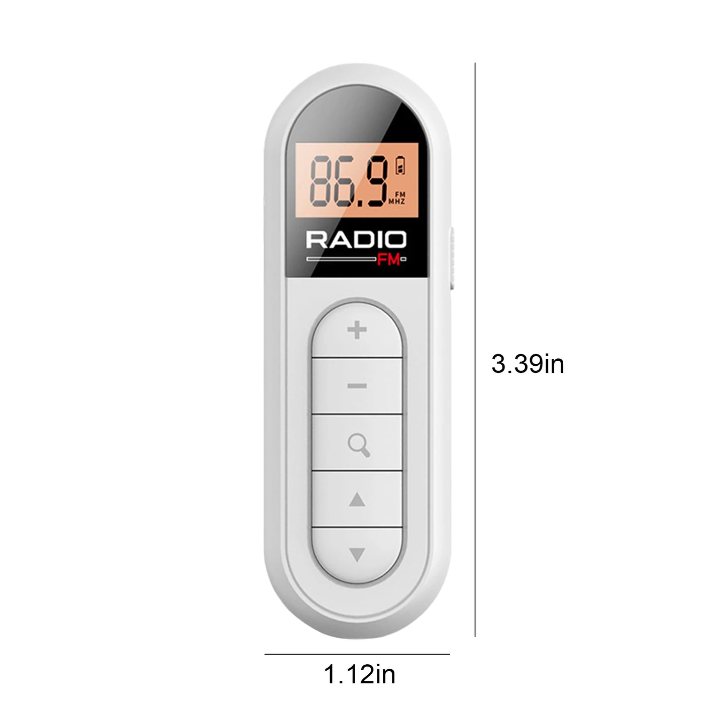 Portable FM Radio with Digital Tuning LCD Display Digital Radio with Headphones and Belt Clip for Gym Jogging Walking Camping
