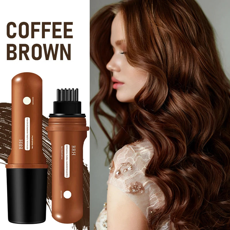 Compact Hair Dye Pen - Easy to Carry,Emergency Touch Up,Quickly Covers White Hair,Natural Hair Color,Moisturizing And Nourishing