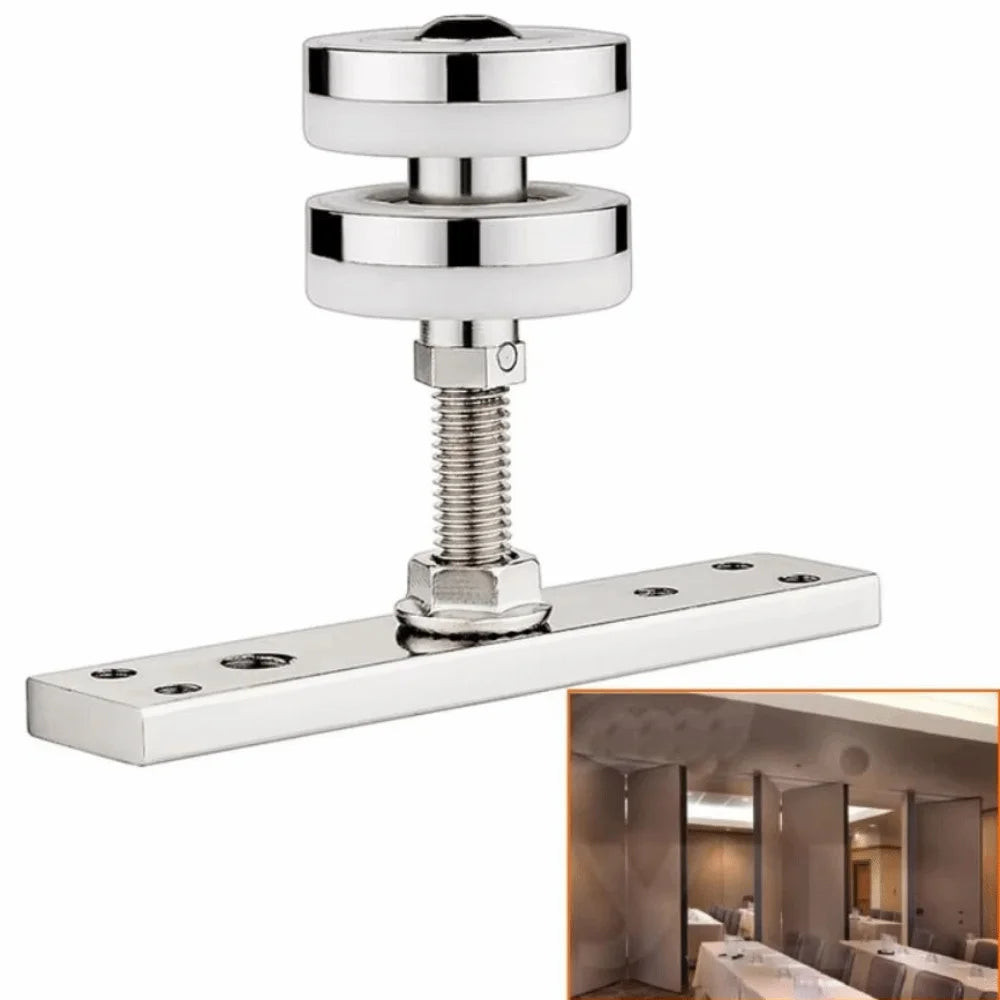 Heavy Duty Folding Door Pulley Silent Operation Durable Construction Hanging Wheel Universal Design High Load-Bearing