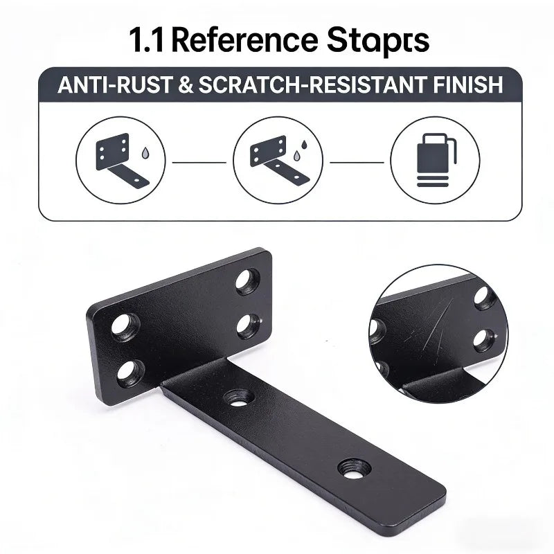 L-Shaped Shelf Brackets Wall Mount Heavy Duty Floating Shelves Bookshelf Partition Fixing Heavy Duty Bracket Hardware Support