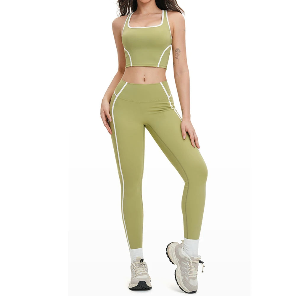 Yoga Set 2 PCS Sports Set Workout Outfits Women's Sportswear Fitness Gym Tracksuit
