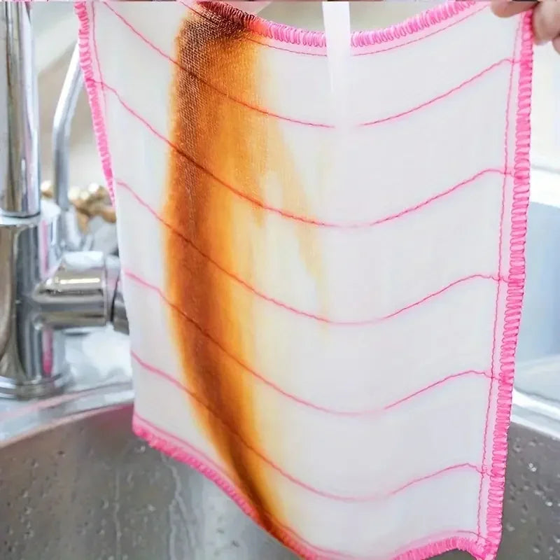 Anti-Oil Kitchen Towel Microfiber Kitchen Cleaning Cloth Super Absorbent Cotton Gauze Dish Cleaning Towels Kitchen Accessories
