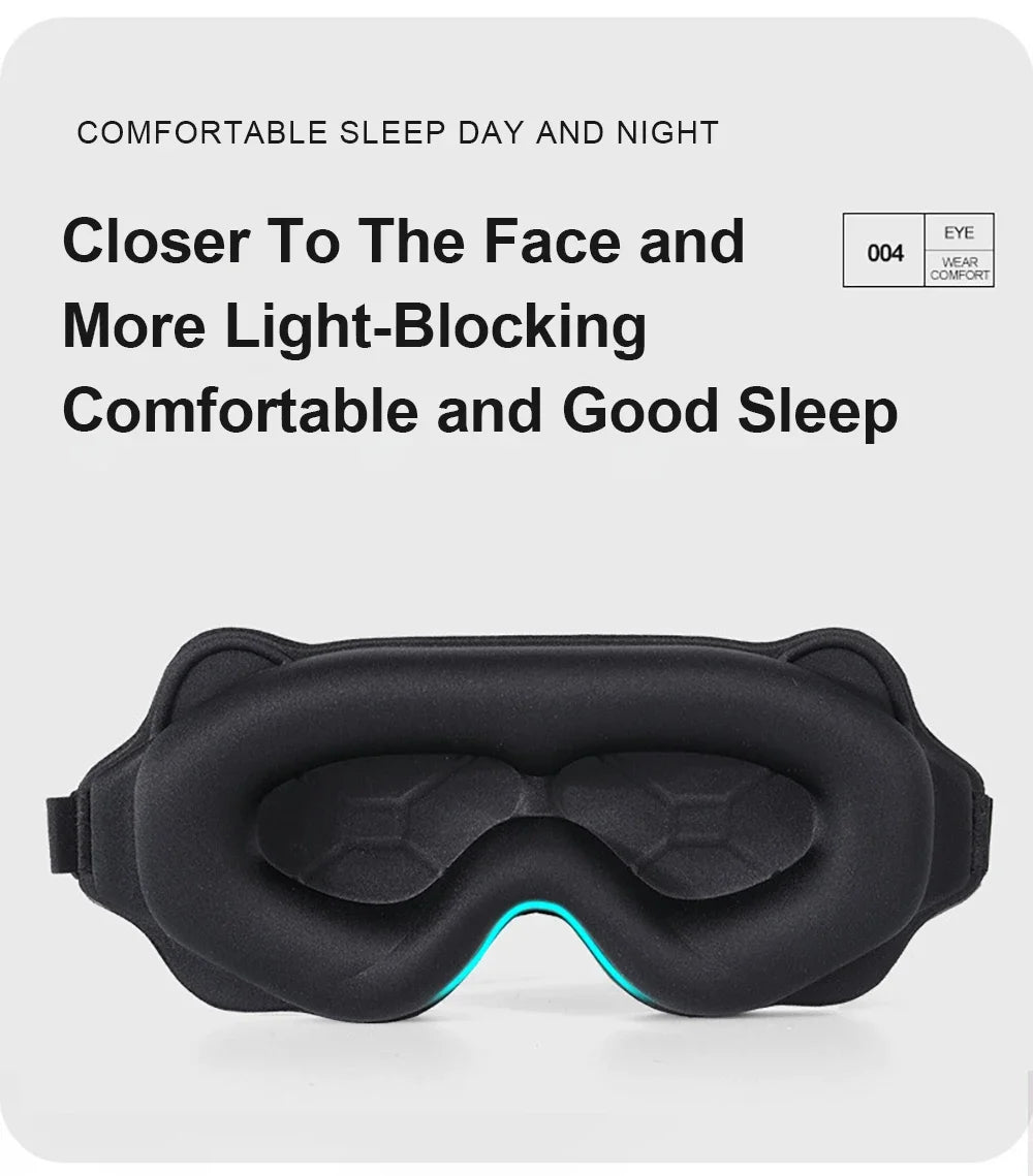 3D Sleeping Mask Block Out Light Soft Padded Sleep Mask