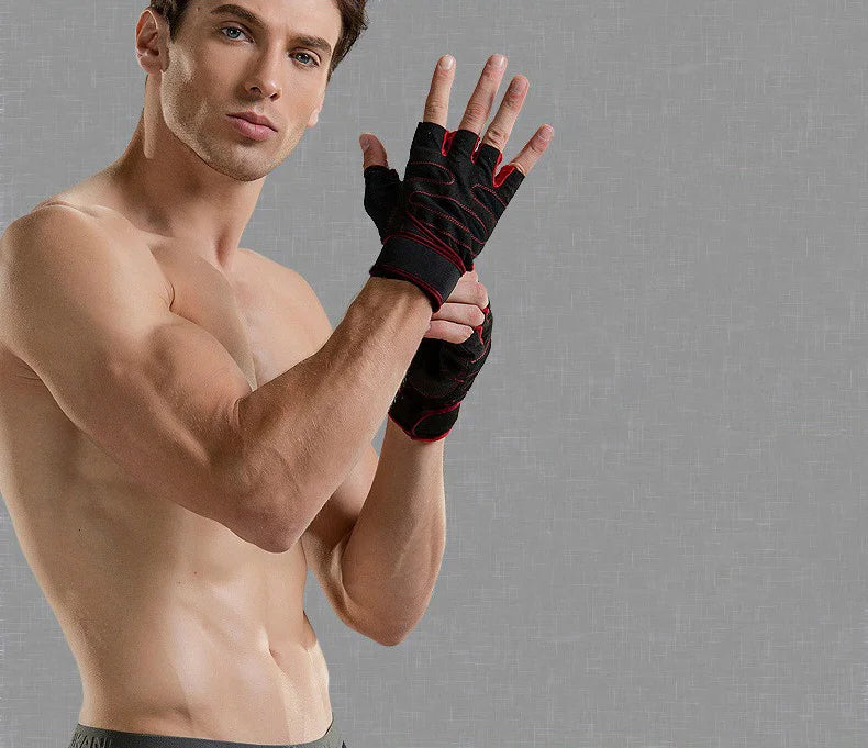 Gym Gloves for Men Women Fitness Weight Lifting Wristband Gloves Body Building Training Sports Exercise Cycling Glove Shockproof