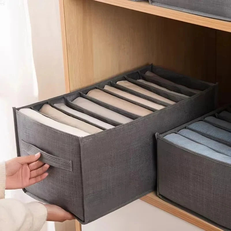 Household Pants Storage Artifact Jeans Storage Box, Underwear Storage Box, Pants Rack, Divided Storage Box, Storage Box
