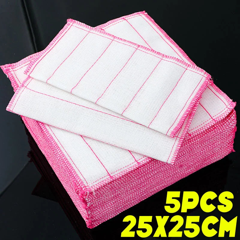 Anti-Oil Kitchen Towel Microfiber Kitchen Cleaning Cloth Super Absorbent Cotton Gauze Dish Cleaning Towels Kitchen Accessories
