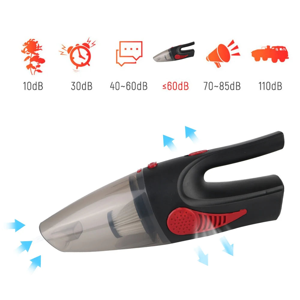Cordless/Car Plug Cleaner Handheld Car Vacuum Car Cleaning Tool 120W 12V 5000PA