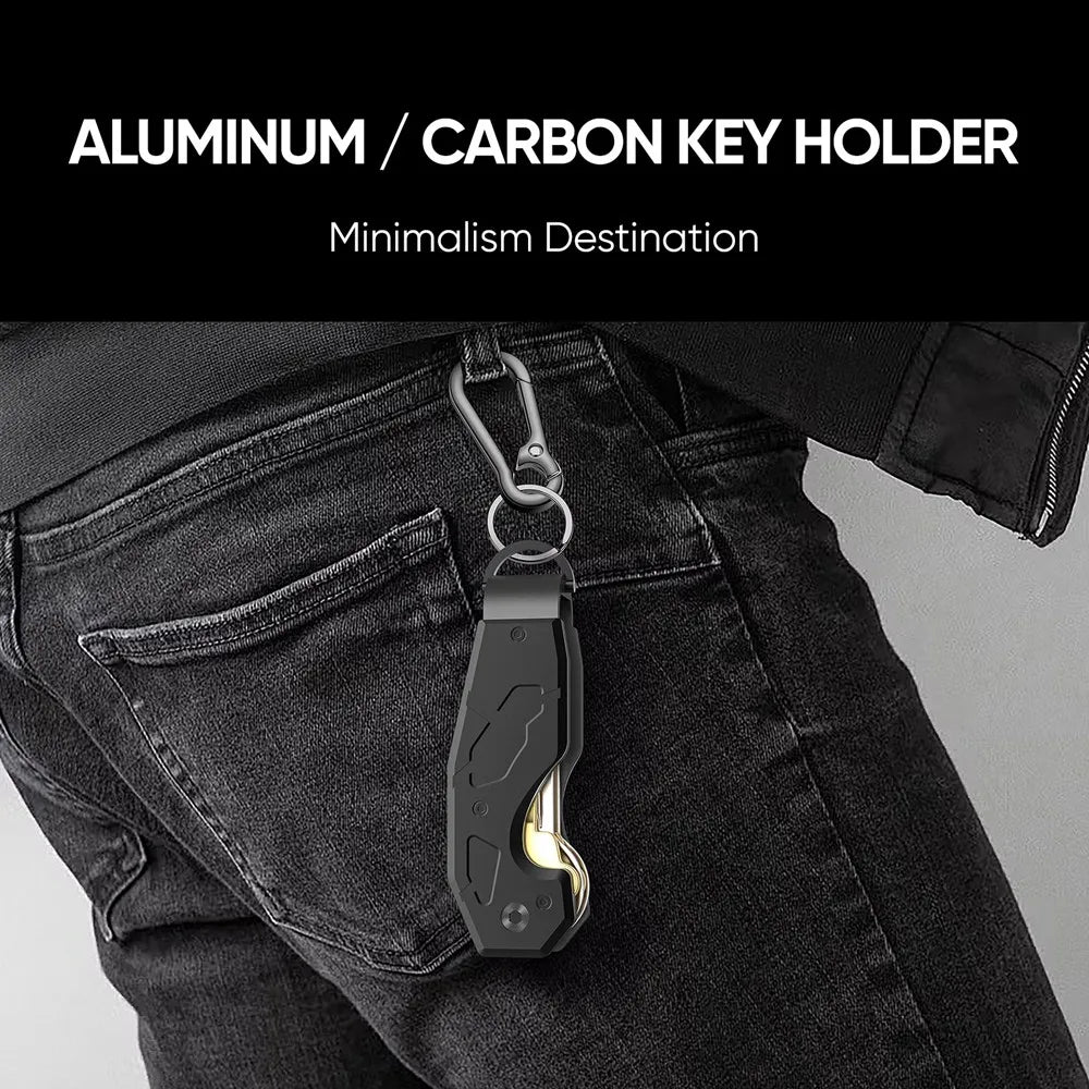 Compact Key Organizer Keychain – Holds 1-6 Keys, Minimalist Key Holder for Men and Women
