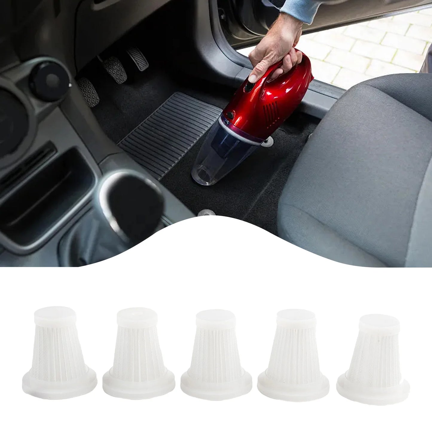 2/3/5/10/20 pcs Reusable Car Vacuum Cleaner Replace Accessories Washable Filters Handheld Vacuum Cleaner Accessories Reusable
