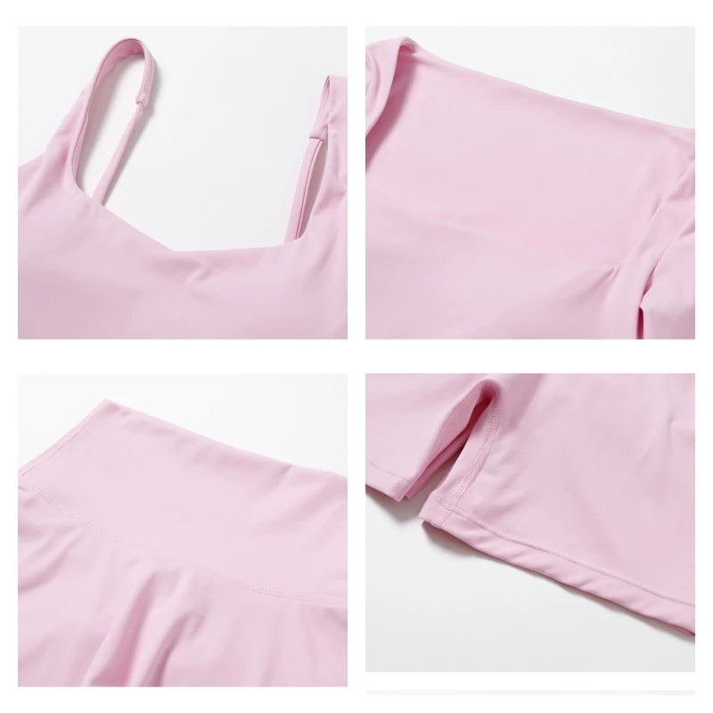 New Long sleeve Shirt Sports Set Women Fitness Tights Yoga Set Crop Top Running High Waist Gym Set Womens Outfits Yoga Clothing