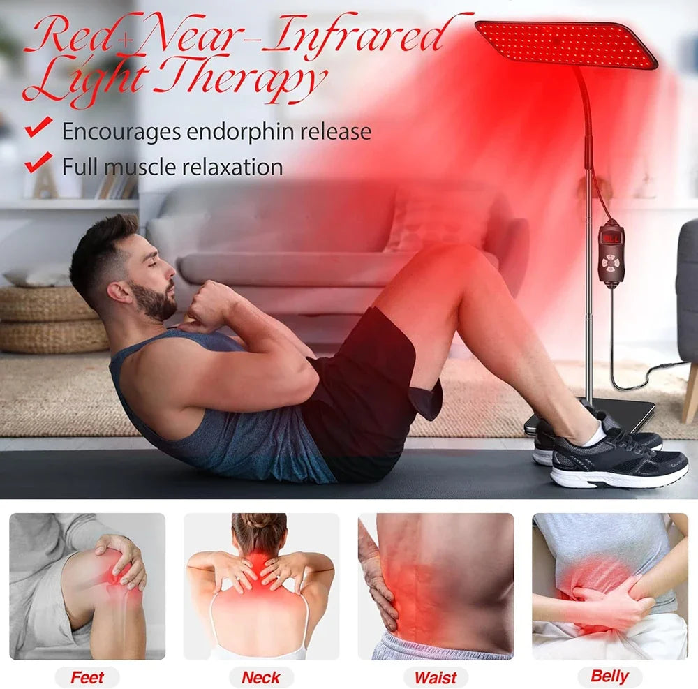 660nm 850nm Near Infrared Light Panel Red Light Lamp With Timer Face and Body Home Use