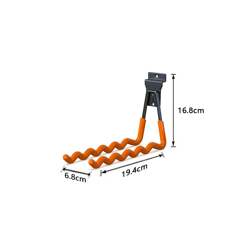 Heavy Duty Metal  Garage Storage Hooks  Wall Mount Non-Slip Coating For Storage For  Bikes  Power Tools Garden  Equipment
