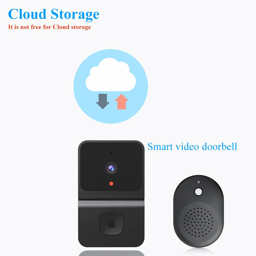Wireless Doorbell WiFi Outdoor HD Camera Security Door Bell Night Vision Video Intercom Voice Change