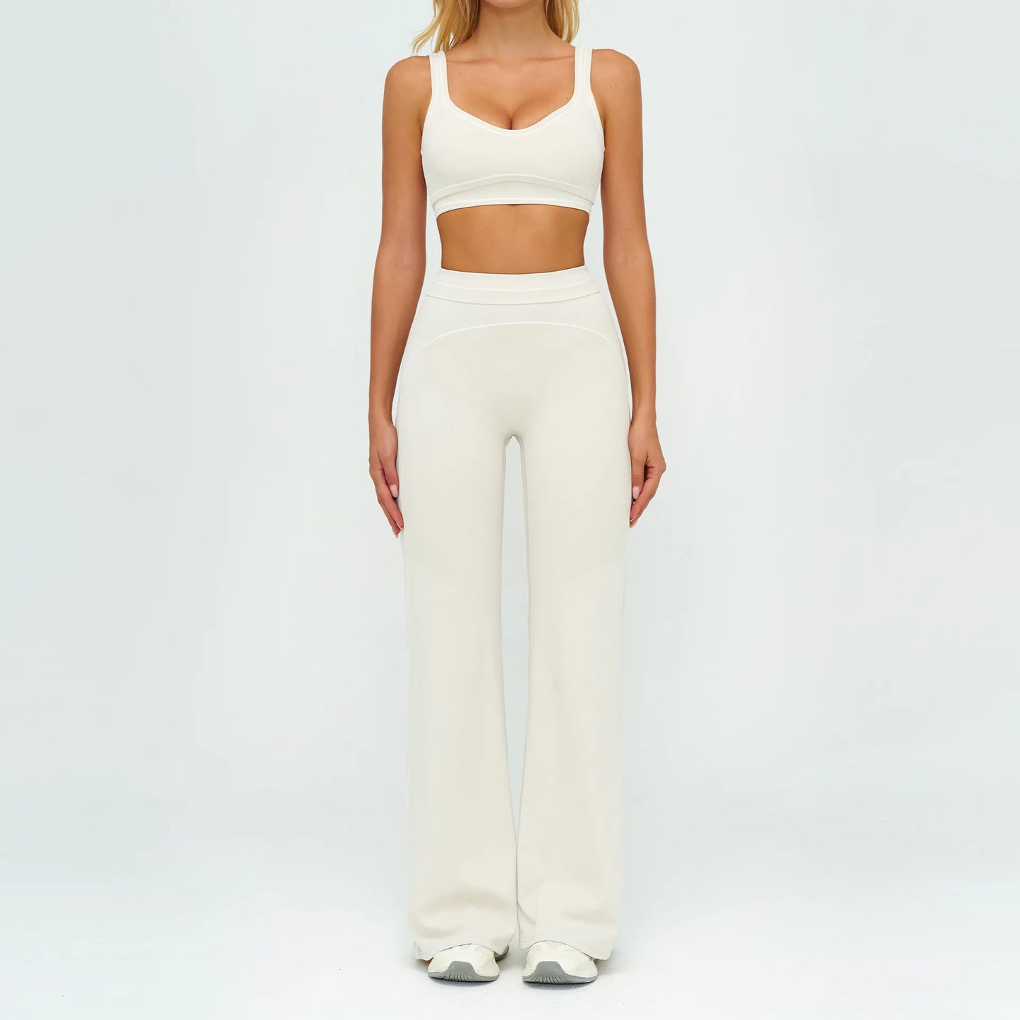 Yoga Set 2 Pieces Women Tracksuit Workout Outfits Fitness Sportswear Gym Clothes High Waist Leggings Sports Bra