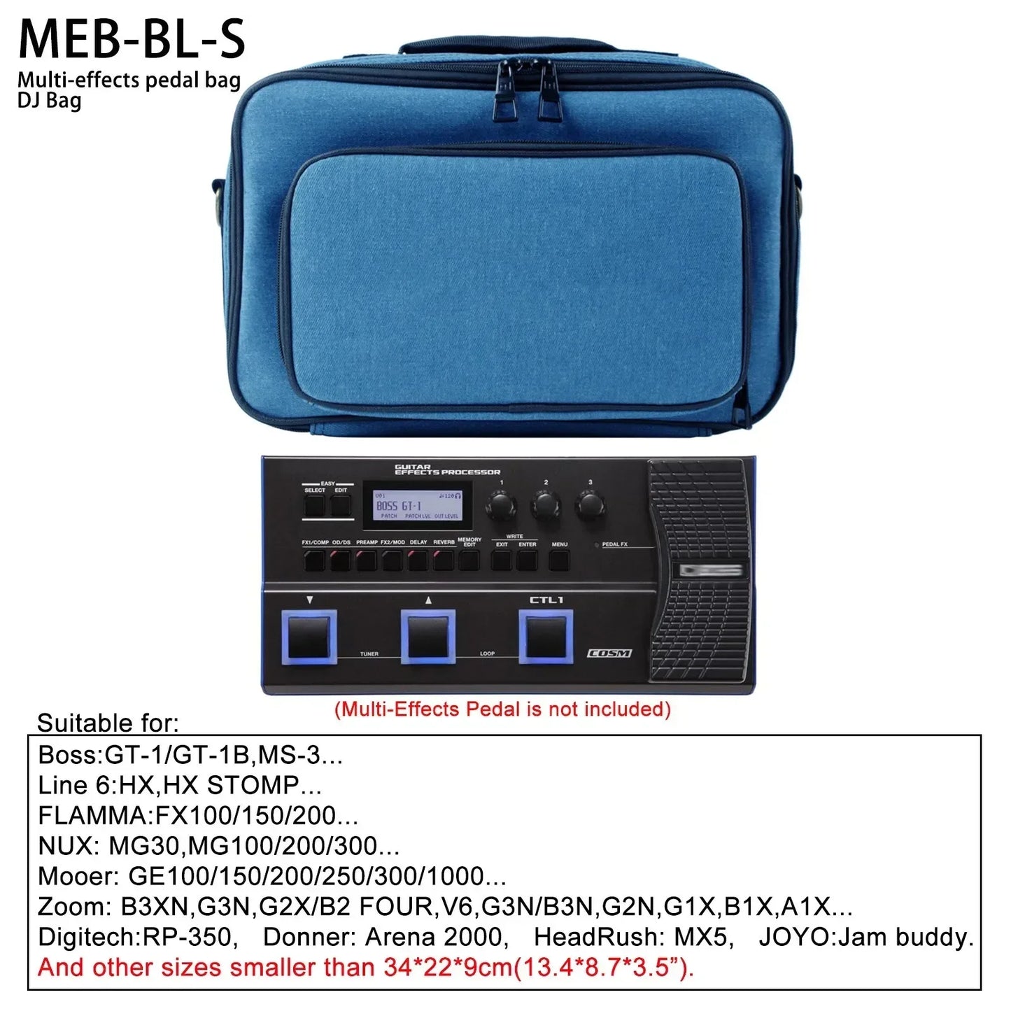 For Guitar Players Compact Pedal Bag Guitar Pedalboard Bag Music Transport Compact Musician Storage Solution Storage Bag