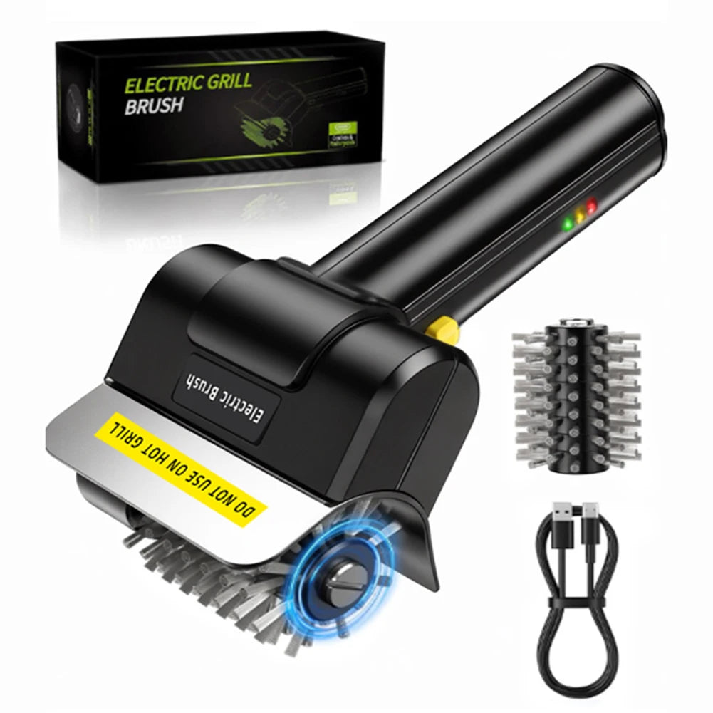 Electric Grills Brush Cordless BBQ Cleaning Brush Stainless Steel Bristles Powerful Scrubber for Outdoor Barbecue BBQ scraper