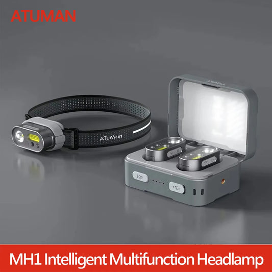 Youpin DUKA ATuMan MH1 Intelligent Multifuction Headlamp Gesture Button Dual control Head Flashlight Outdoor Head Lantern Waterp