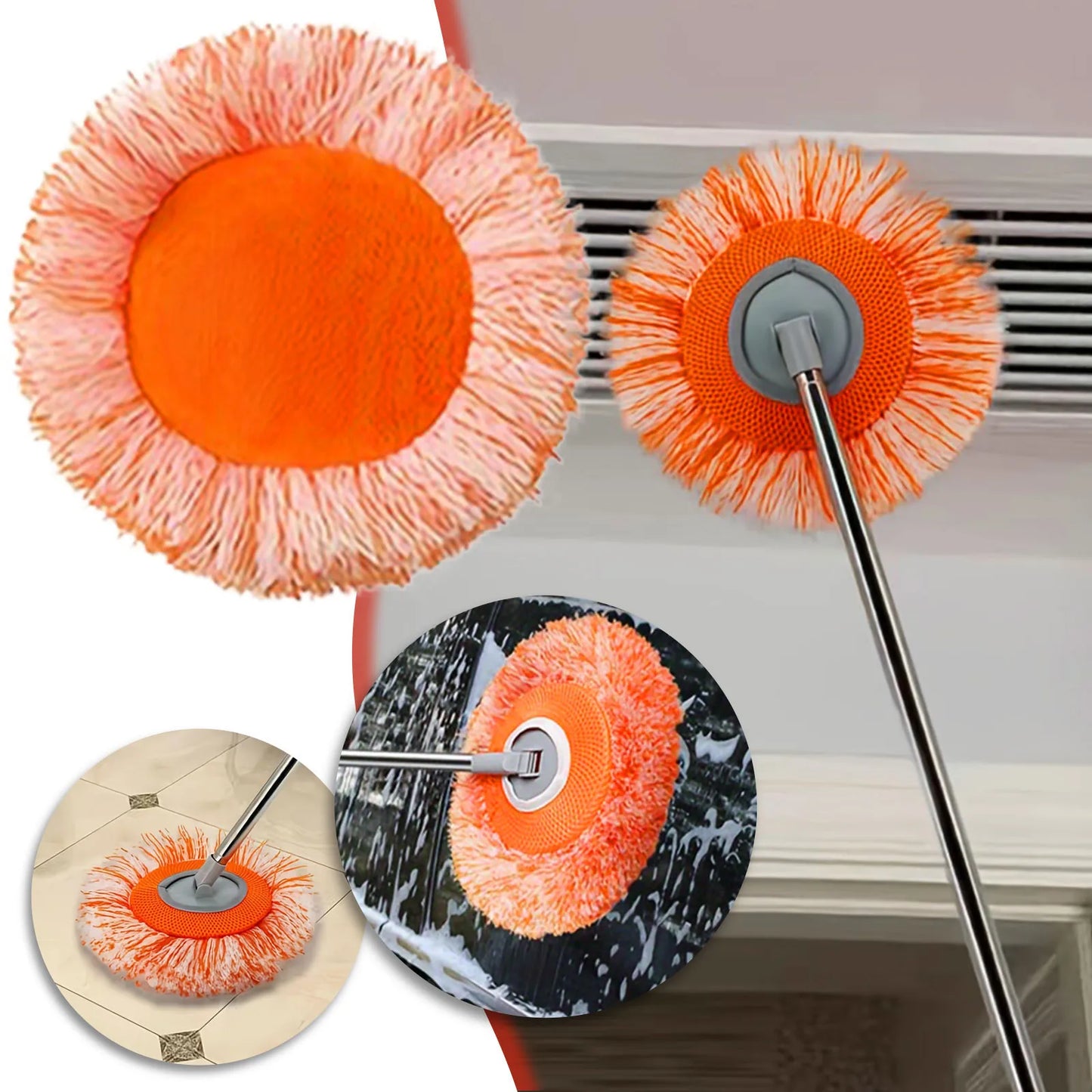 1-20PCS Round Replacement Mop Pads Washable Durable Mop Head Accessories Microfiber Cleaning Mop Pads for Household Car