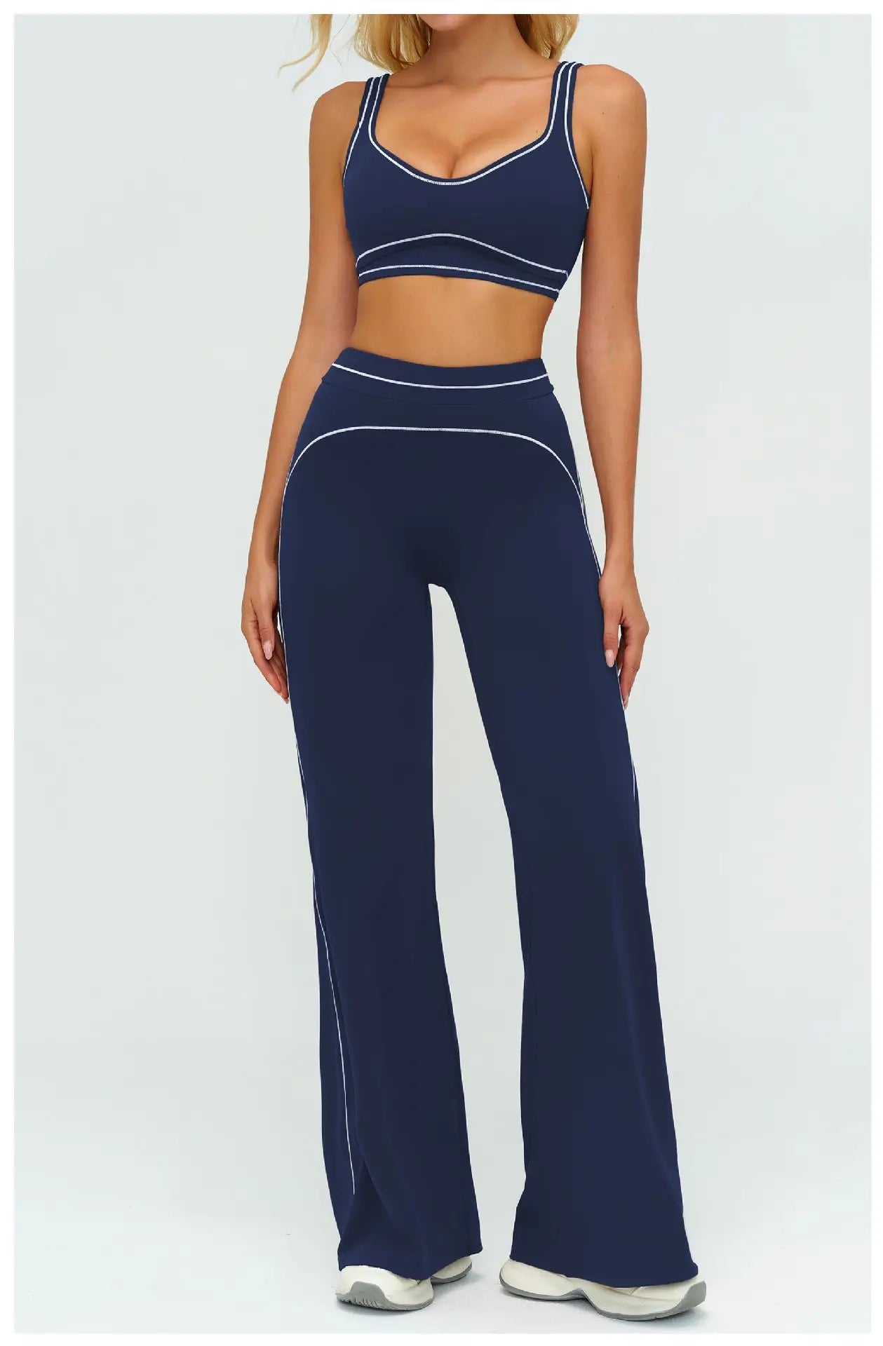 Yoga Set 2 Pieces Women Tracksuit Workout Outfits Fitness Sportswear Gym Clothes High Waist Leggings Sports Bra