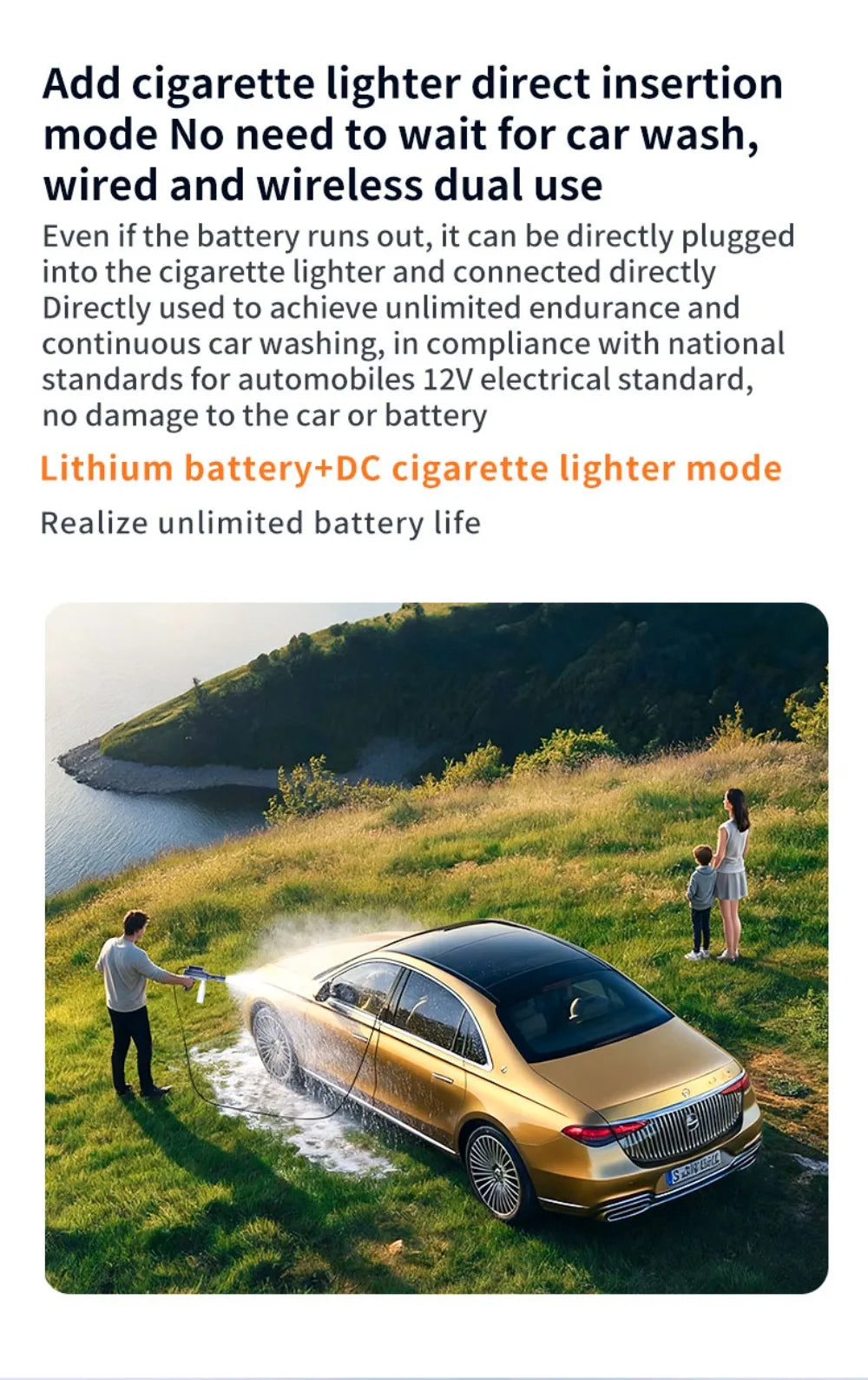 Car Washing Machine Water Gun High Pressure Household Folding Mini Wireless Electric New Supercharging Artifact Rechargeab