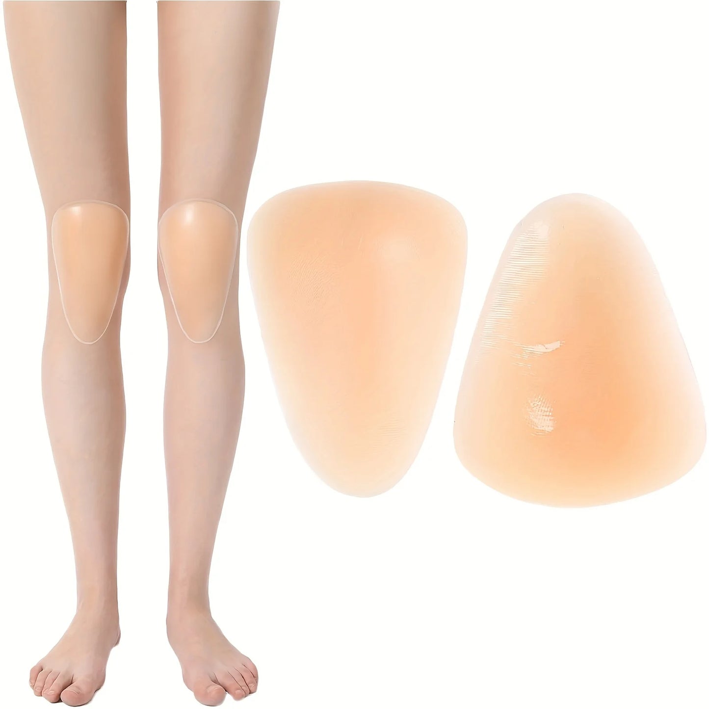 1 Pair of Adult Silicone Knee Pads for Basketball Skating and Skiing Sports Hip protection Snowboard Knee Pad Strong Adhesive
