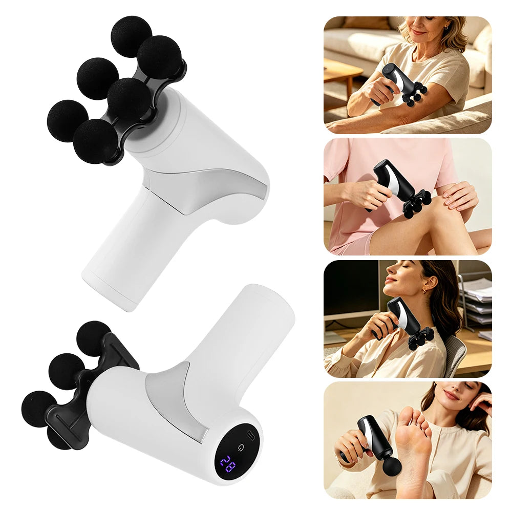 Portable Massage Gun 38 Gears Adjustment Intelligent Pressure Sensing Wireless Massager for Neck Back Leg Body Muscle Massager