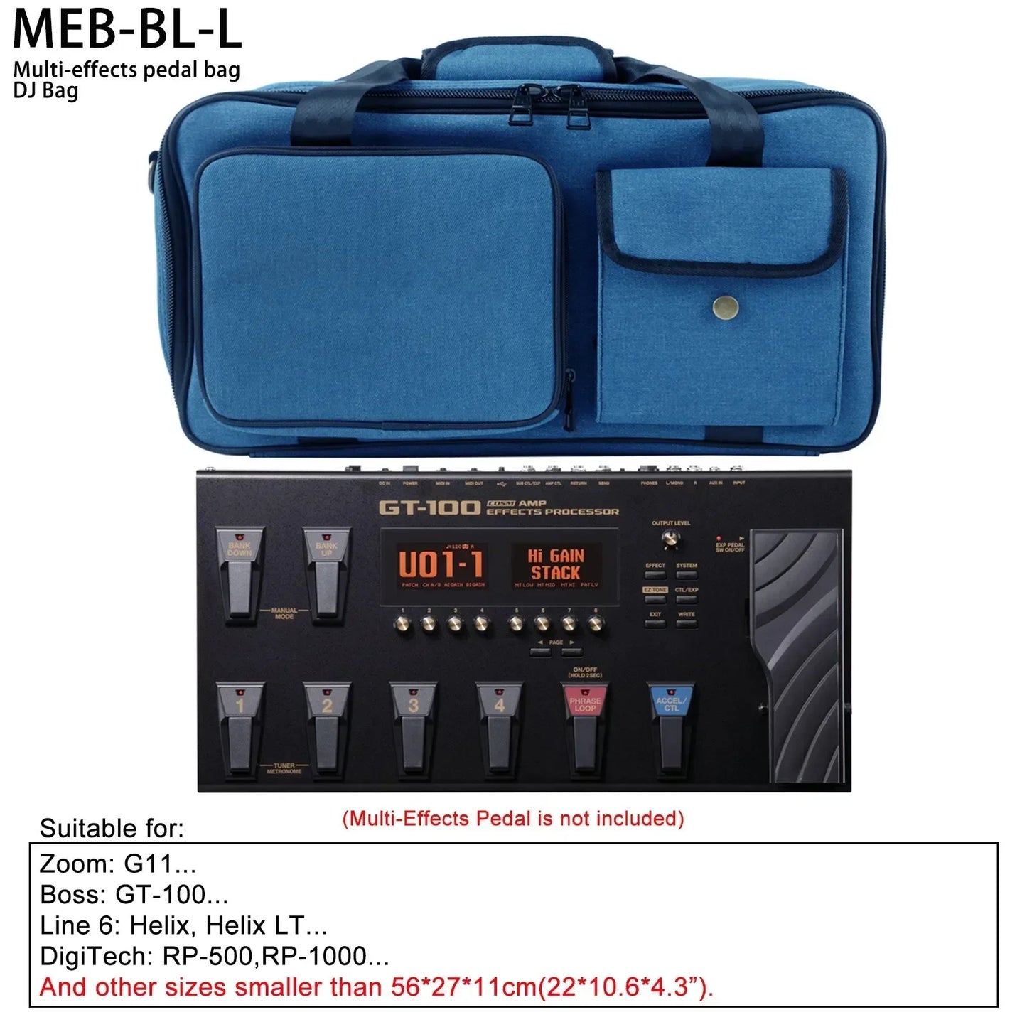 For Guitar Players Compact Pedal Bag Guitar Pedalboard Bag Music Transport Compact Musician Storage Solution Storage Bag
