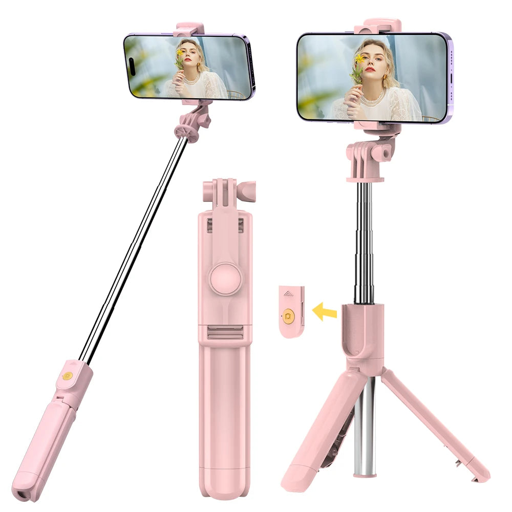 Wireless Selfie Stick Tripod Stand with Light Bluetooth Remote Extendable Tripod for iPhone Mobile Phone Tk Live Streaming